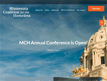 Tablet Screenshot of mnhomelesscoalition.org